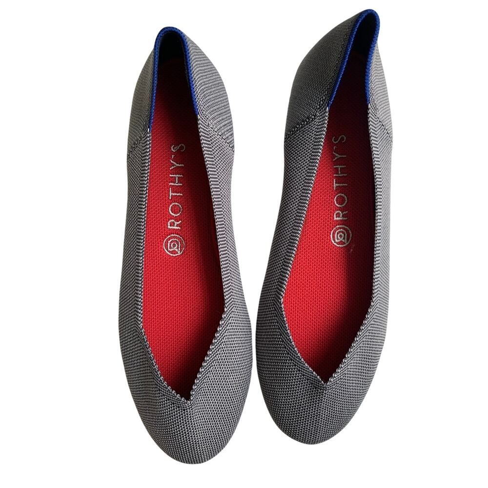 NEW Perfect Rothy's The Flat Gray Knit Comfort Ballet Style Size 9.5